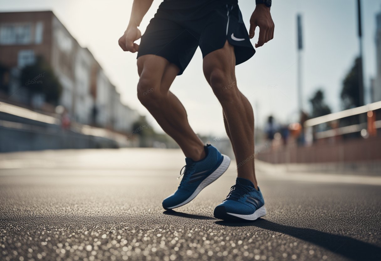 A runner's foot tilts outward, stressing the outer edge