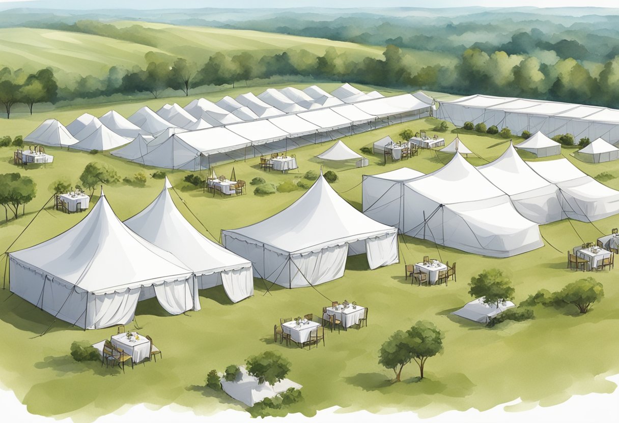 Wedding clearance tent sizes