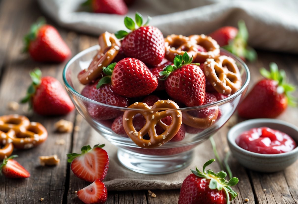 Strawberry Peanut Butter Pretzels