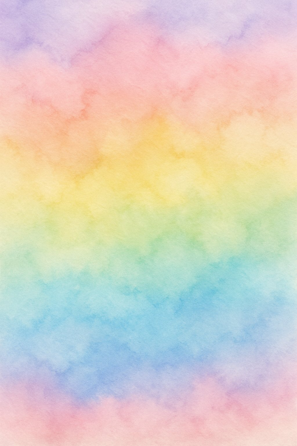 A colorful abstract scene with seven blended pastel rainbow colors flowing smoothly together in soft, cloud-like patterns.