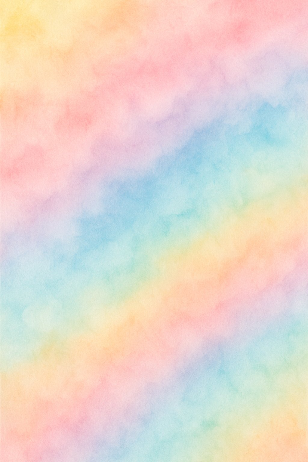A soft blend of pastel rainbow colors flowing smoothly together in an abstract, cloud-like pattern.