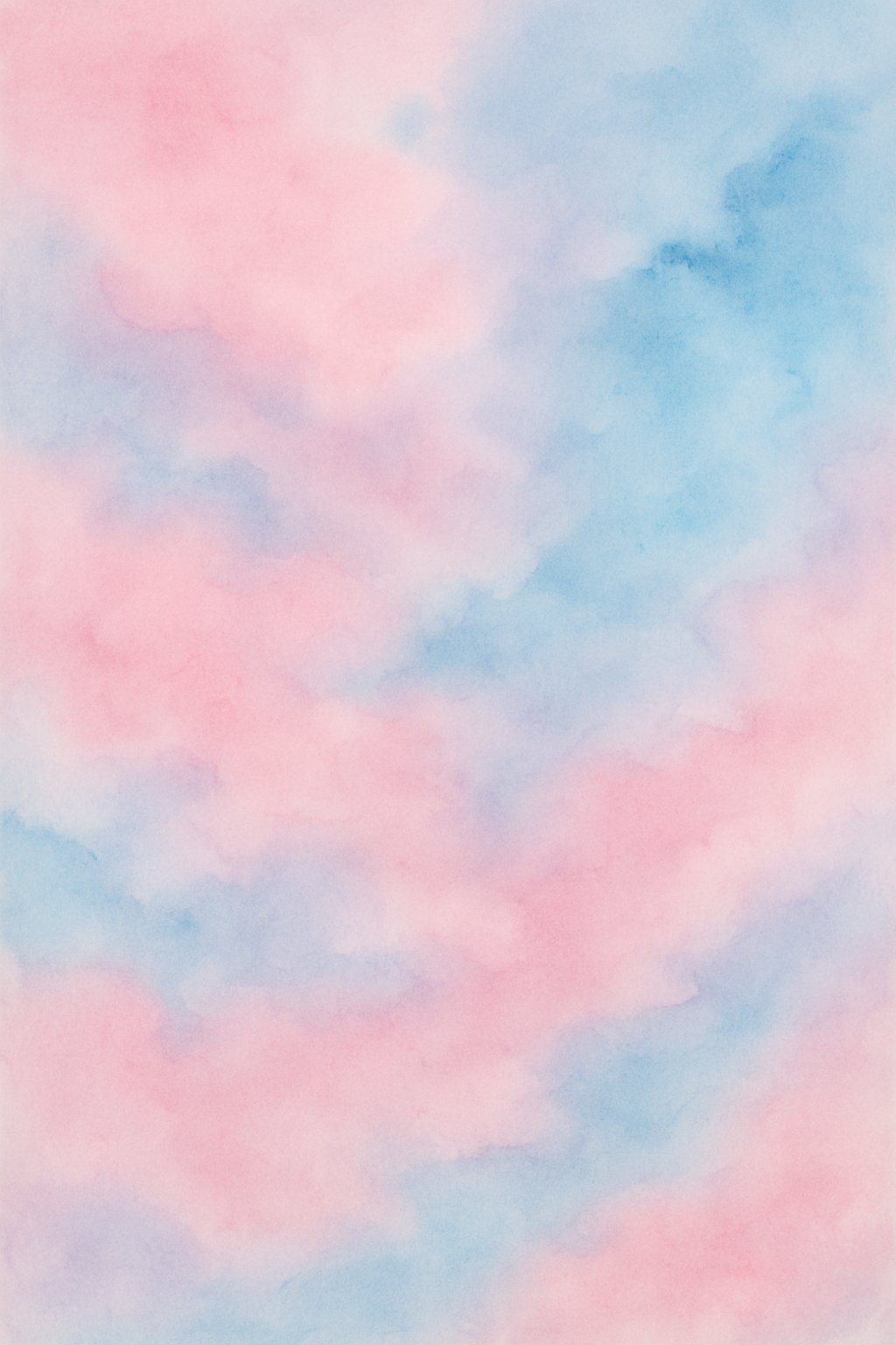 A soft blend of pink and blue colors flowing together in a smooth, cloud-like pattern.