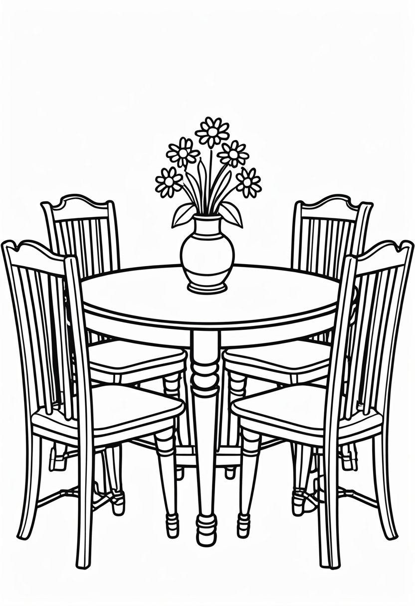 30 Interior Designs Coloring Pages for Creative and Relaxing Home Decor ...