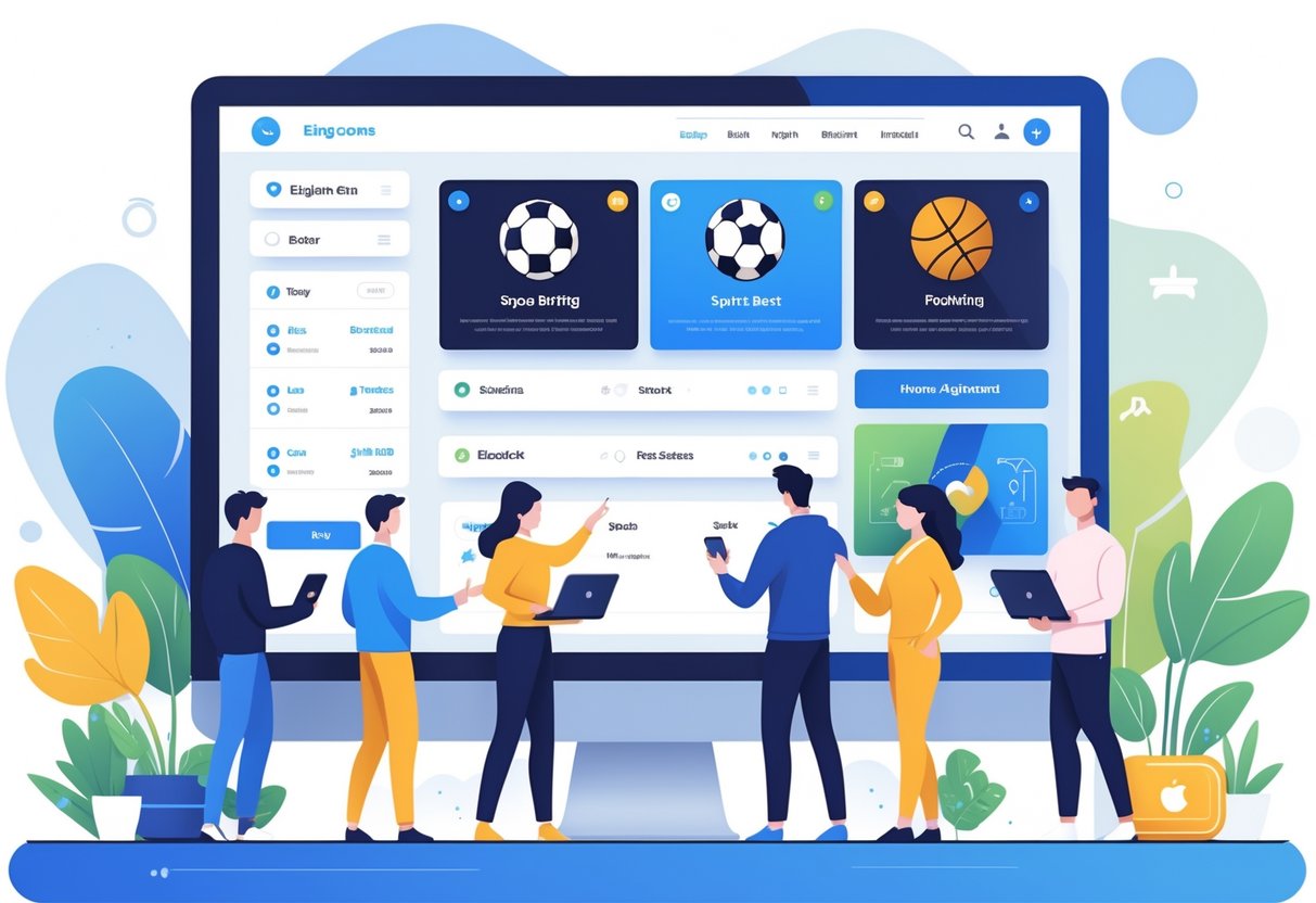 Orang-orang menggunakan perangkat digital untuk mendaftar dan bertaruh pada berbagai jenis olahraga secara online.
