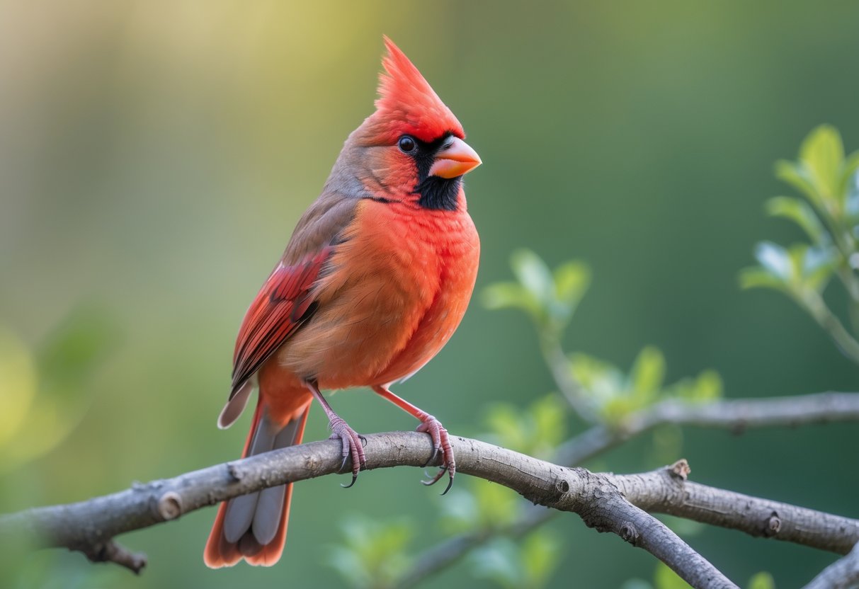 A colorful bird perched on a branch surrounded by green foliage.