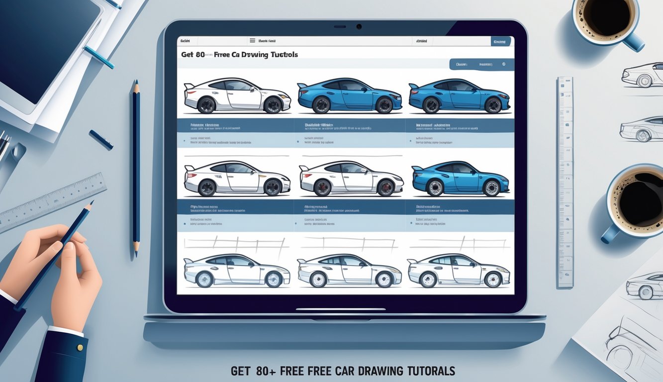 Get 80+ Free Car Drawing Tutorials