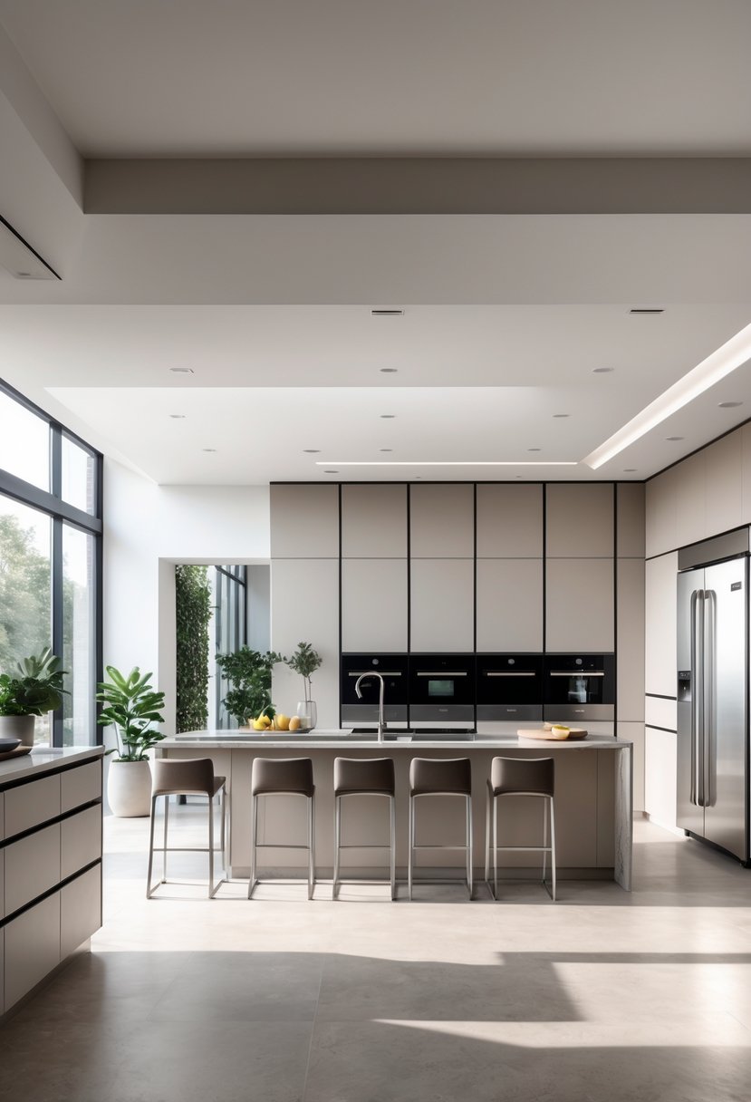 Kitchen Designers Ideas 2026: 23 Expert Concepts for Modern Homes 27 A bright modern kitchen with a large island, built-in appliances, and minimalist cabinets.