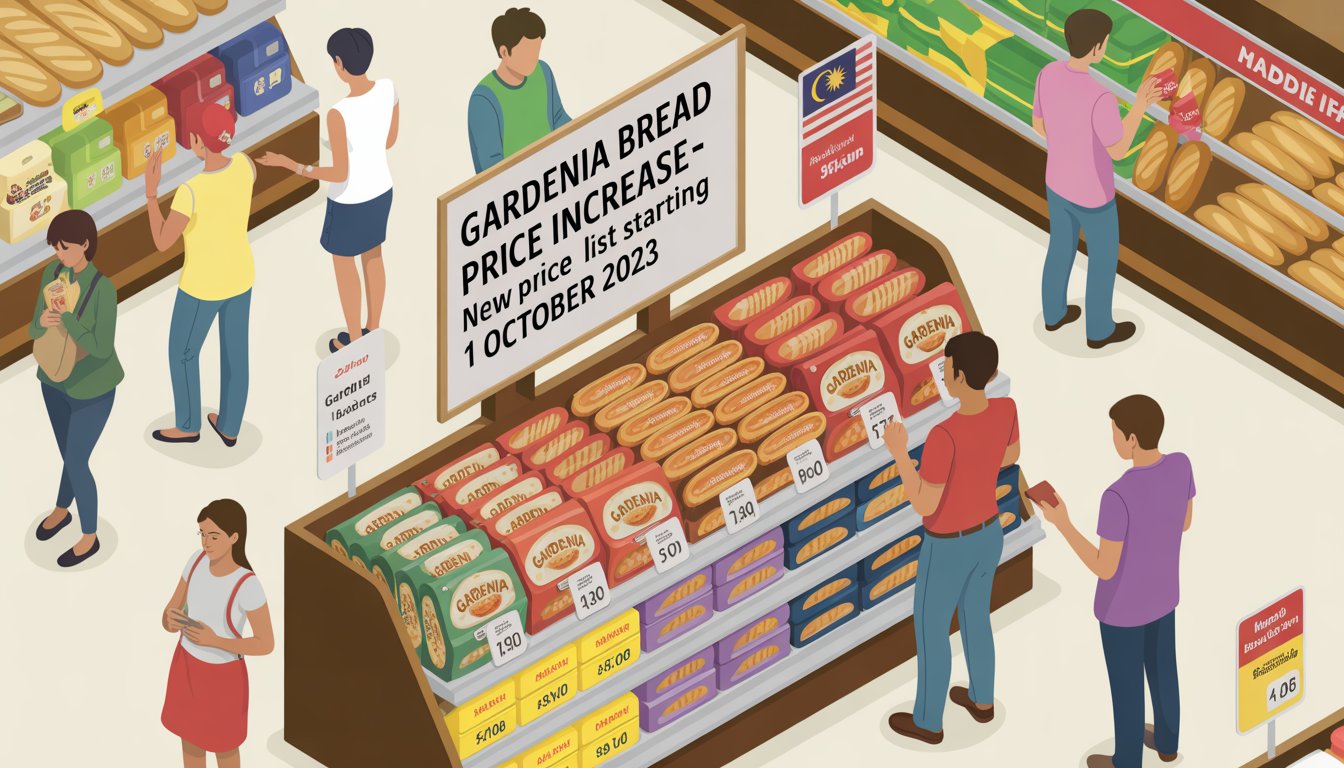 Gardenia Bread Price Increase – New Price List Starting 1 October 2023