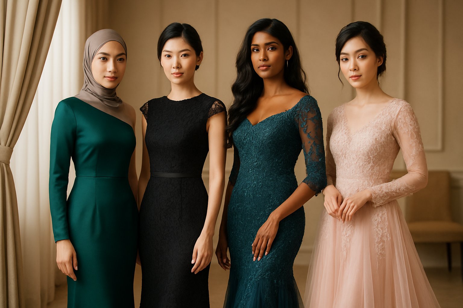 Exquisite Evening Dresses in Various Styles and Designs