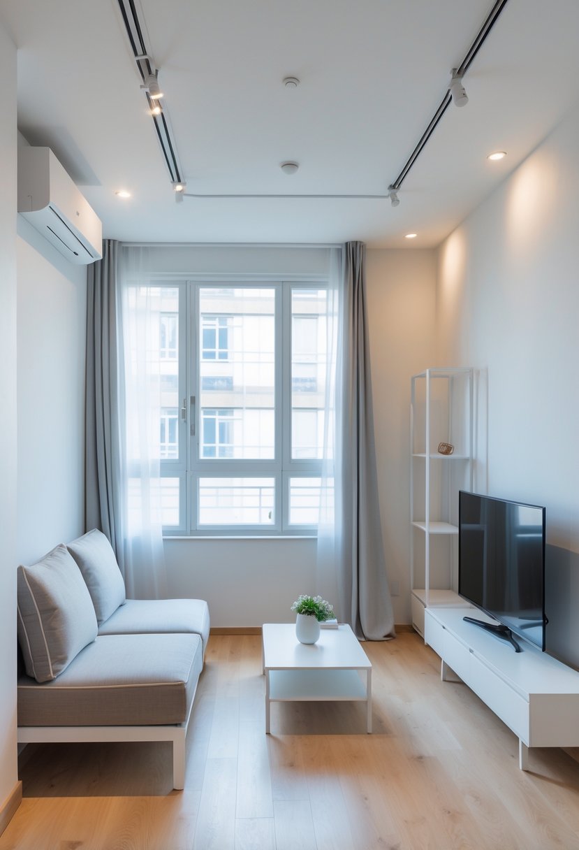 Small Apartment Living Room Ideas 2026: 22 Smart Ways To Maximize Space 24 A small apartment living room with low-profile furniture, natural light, and an open, uncluttered layout.