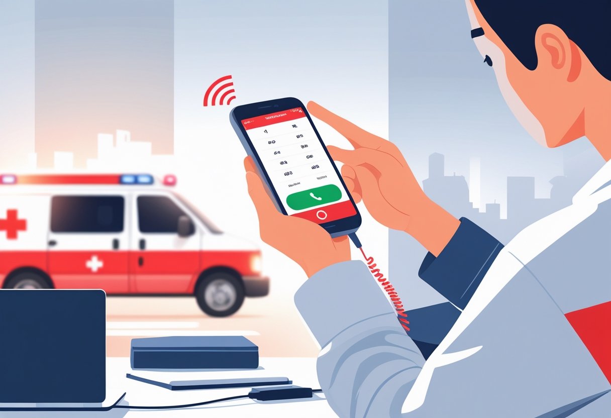 Telefone de Ambulância: Números de Emergência Médica no Brasil 5 Pessoa fazendo uma chamada de emergência para o telefone de ambulância usando um smartphone.