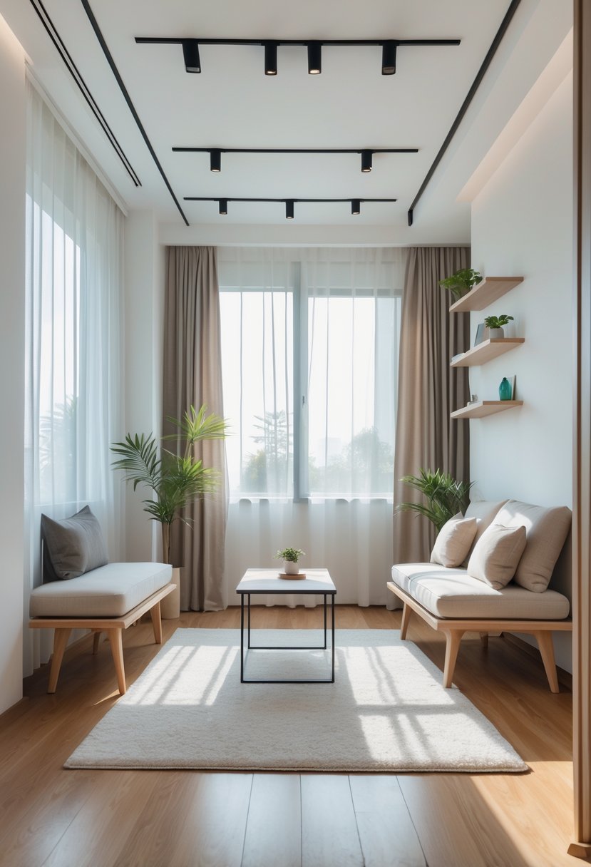 Compact Living Room Ideas 2026: 22 Smart Designs for Modern Small Spaces 13 Compact living room with furniture that has exposed legs, bright natural light, and minimalist decor.