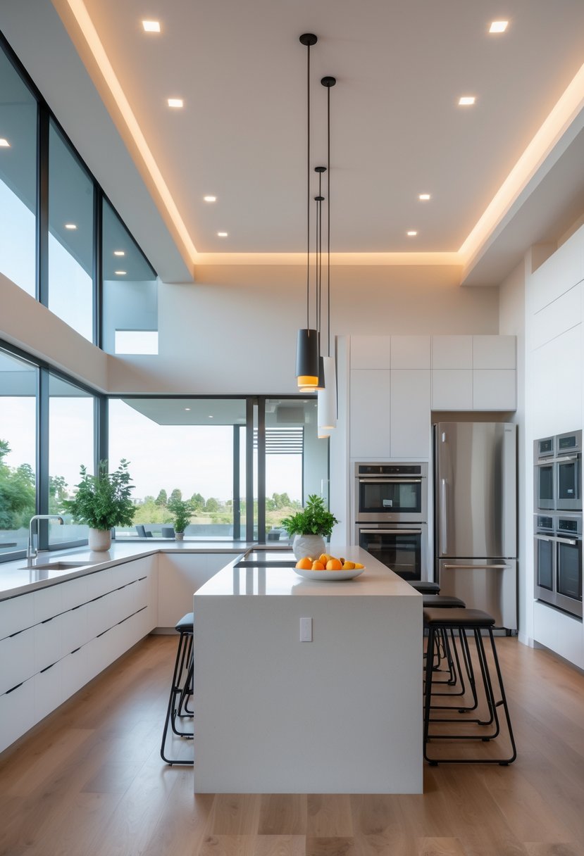 Kitchen Remodel Concepts For 2026: 22 Innovative Ideas To Elevate Your Space 3 A bright open kitchen with a large island, modern appliances, and a dining area visible in the background.