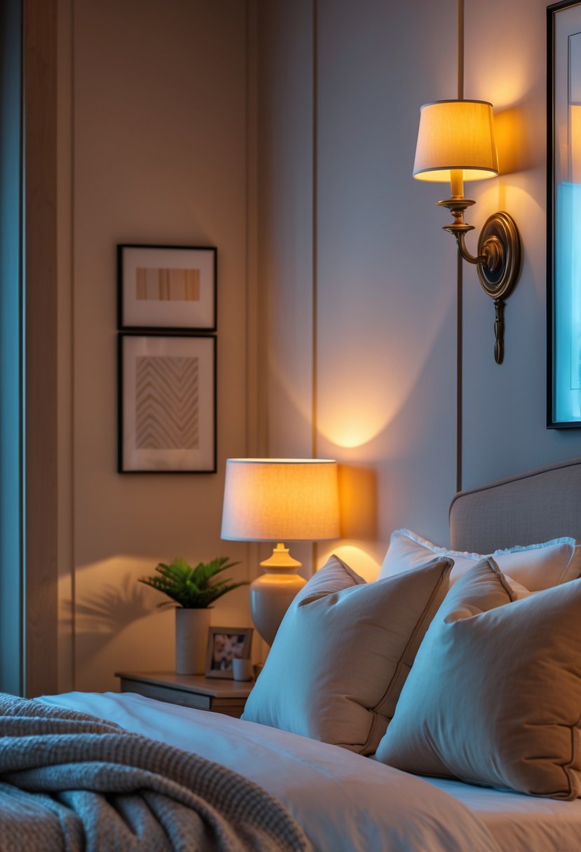 Cozy Bedroom Ideas 2026: 22 Stylish Ways To Create A Warm And Inviting Space 22 A cozy bedroom with a neatly made bed, table lamps on bedside tables, and wall sconces providing warm lighting.