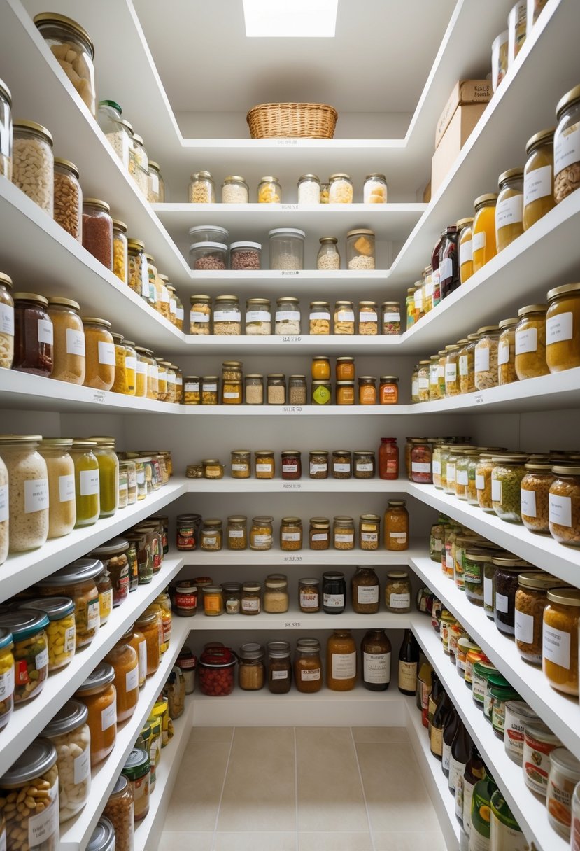 Pantry Organization Ideas 2026: 22 Smart Ways To Streamline Your Storage 14 A clean kitchen pantry with neatly arranged food items organized by expiration date on shelves.