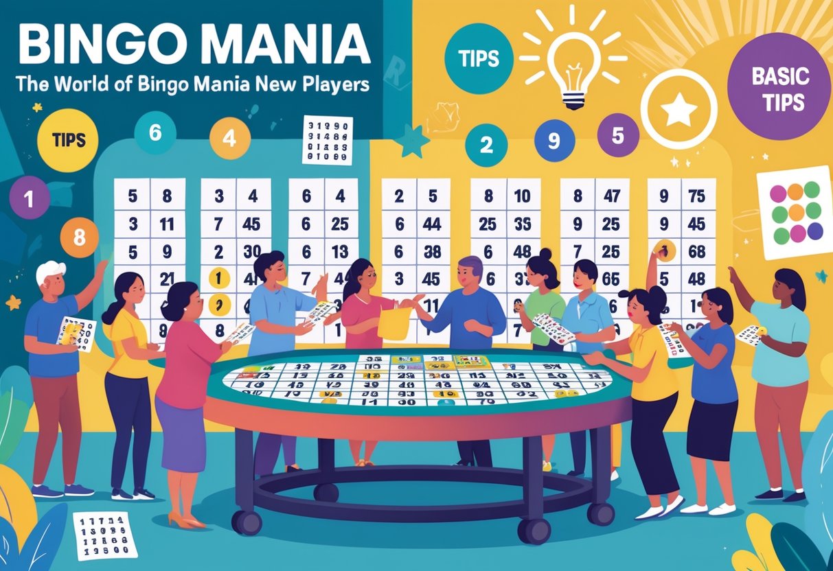 Sekelompok orang berkumpul di sekitar meja bingo dengan bola dan kartu bingo, menunjukkan suasana belajar dan bermain bersama.