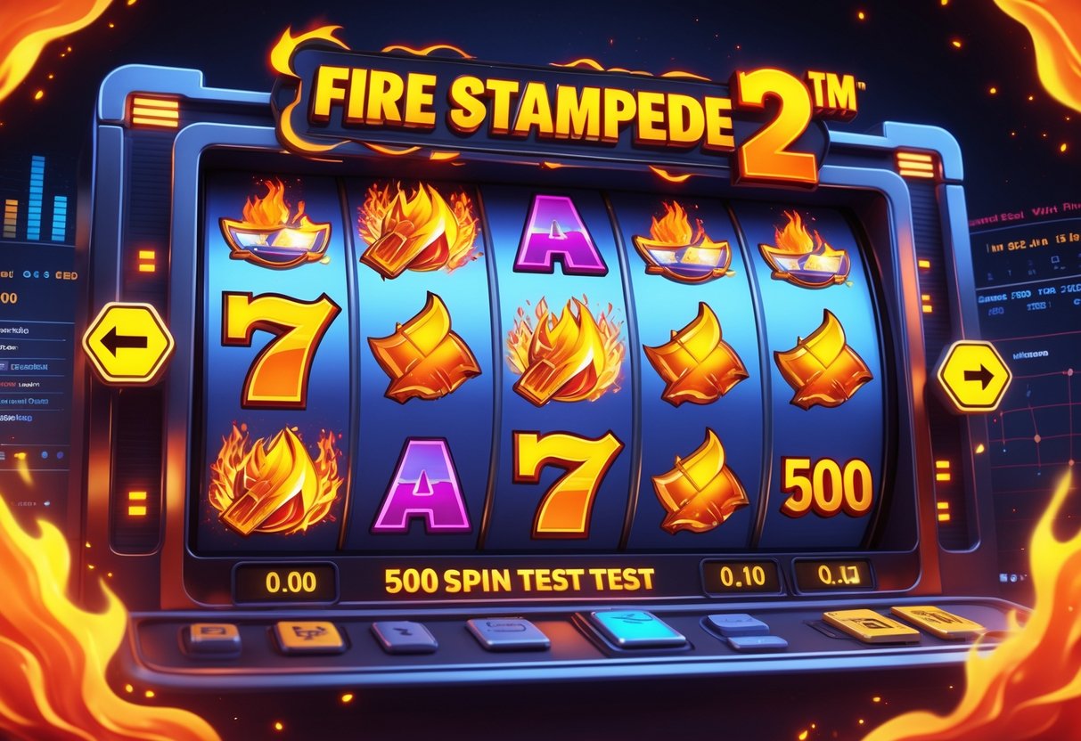 Ilustrasi mesin slot dengan tema api yang menunjukkan kombinasi kemenangan dan elemen grafis yang menggambarkan keberhasilan dan mekanik permainan.