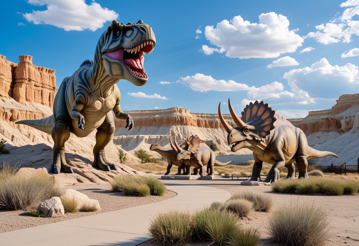 Le parc des dinosaures dans les badlands.