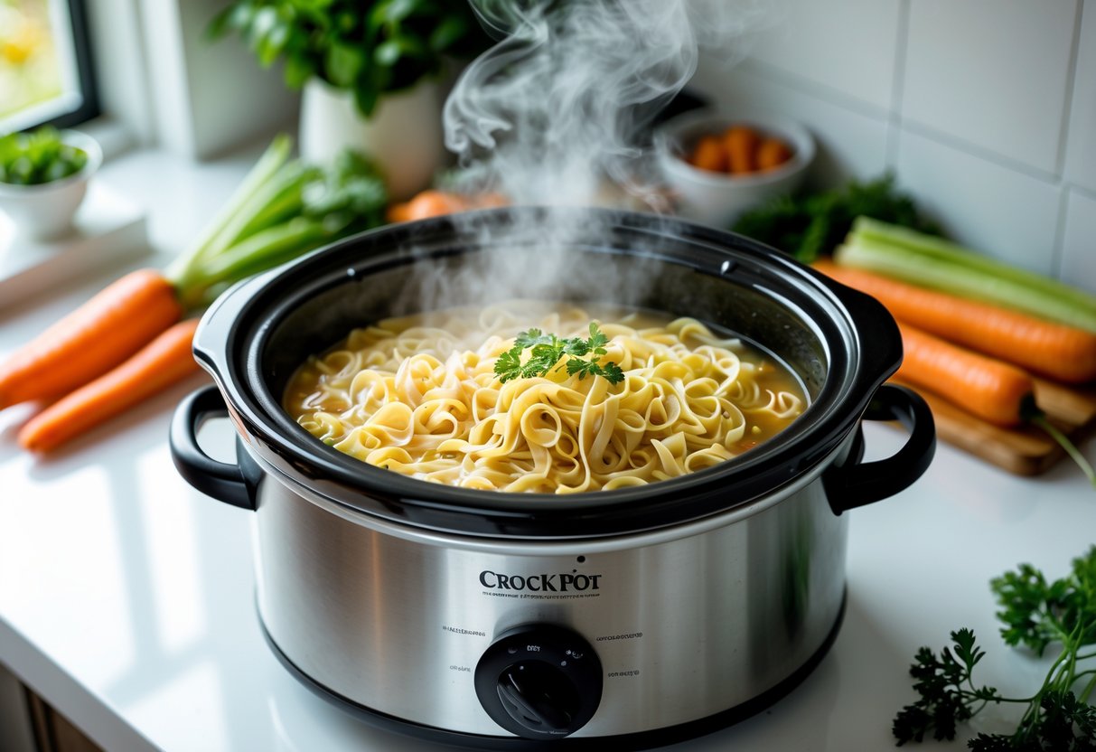 How Long Do Egg Noodles Take to Cook in Crock Pot: Easy Recipe Guide