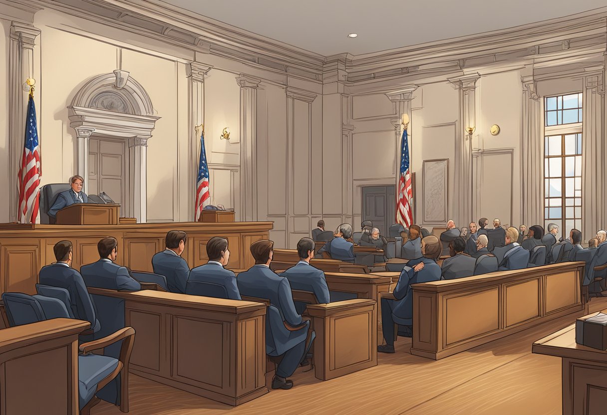 A courtroom where lawyer made their submission using DoNotPay Ai chatbot
