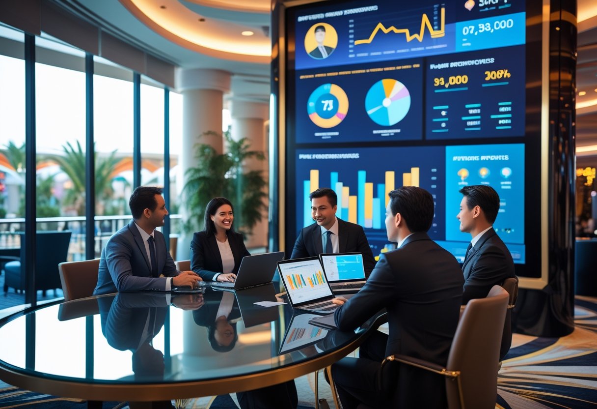 A group of professionals working on vip casino marketing