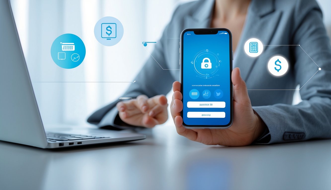 Seseorang menggunakan ponsel untuk melakukan transaksi deposit pulsa tanpa potongan secara online.