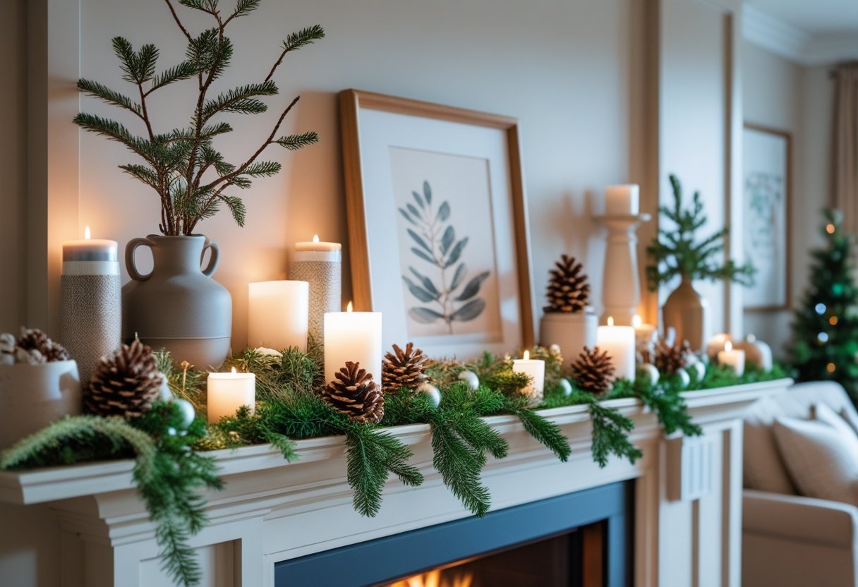 Super Easy Fireplace Mantel Decorating Ideas 