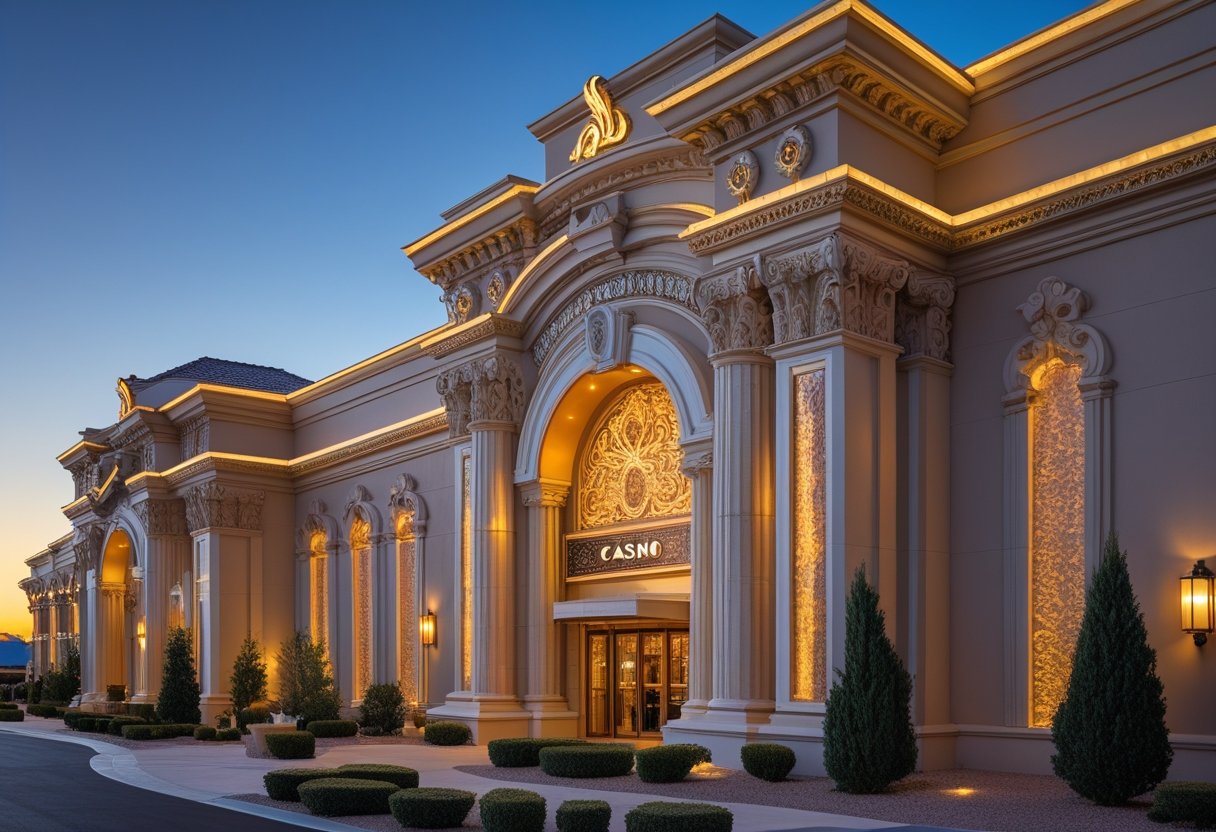 The exterior of a land-based casino