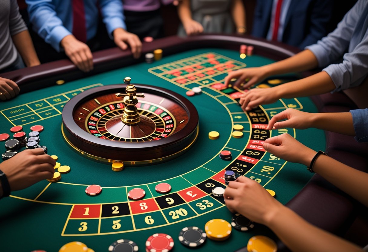 playing roulette with chips