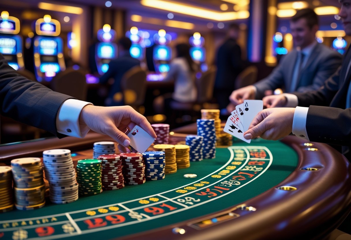 A casino gaming table for real money