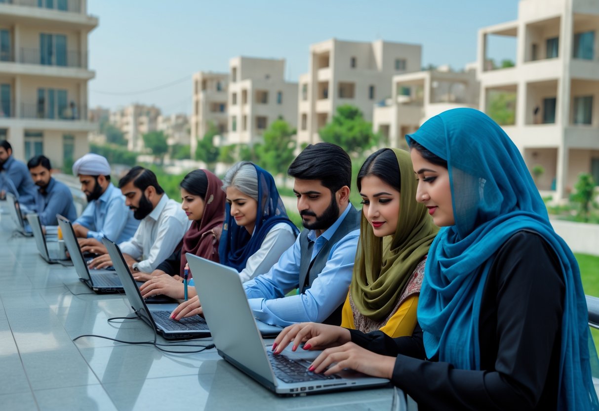 شہری کمپیوٹر اور اسمارٹ فون استعمال کرتے ہوئے آن لائن پراپرٹی ٹیکس چیک اور جمع کر رہے ہیں۔