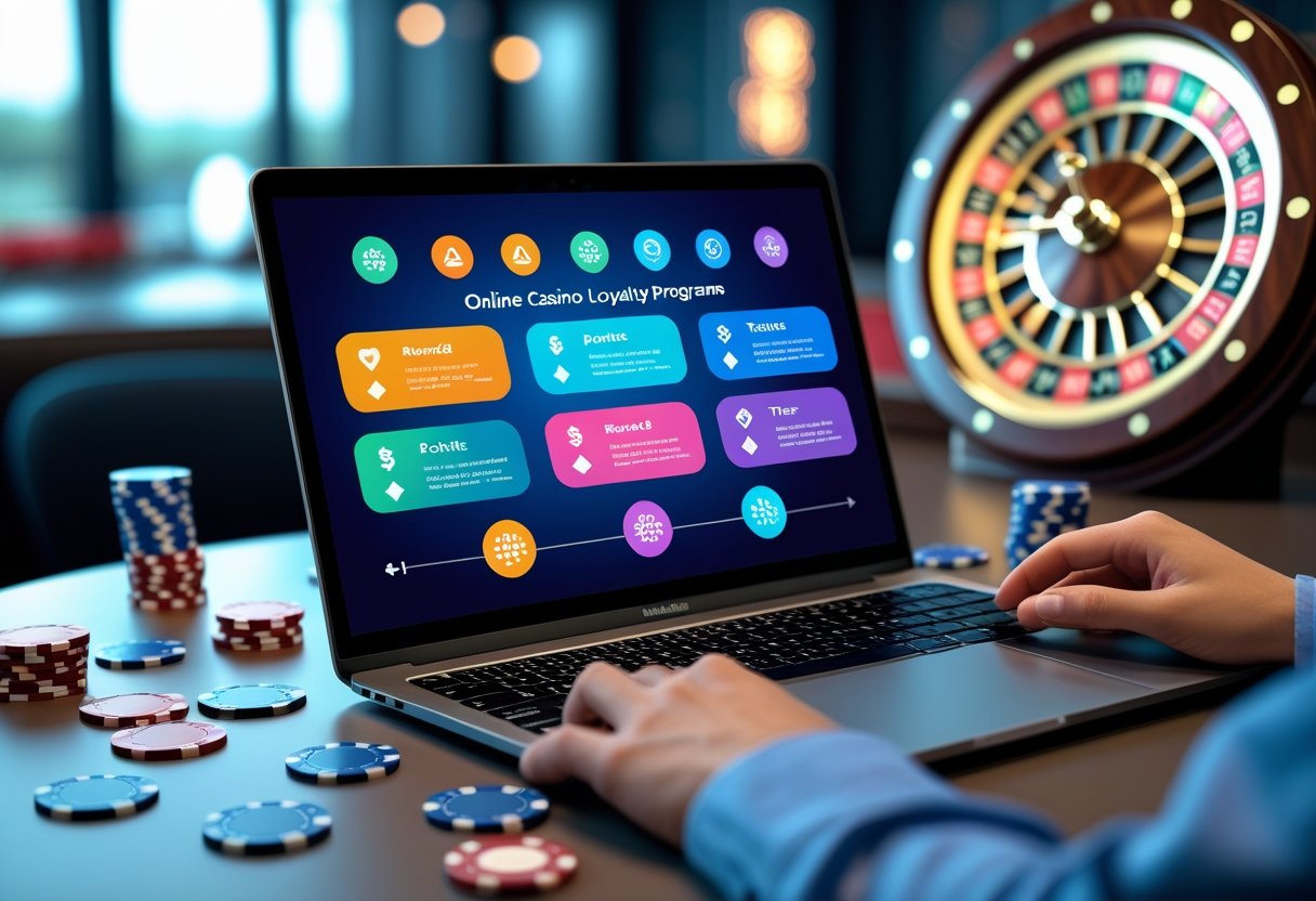A person checking online casino loyalty programs