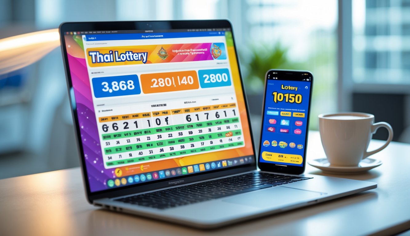 Seorang pengguna sedang melihat layar komputer yang menampilkan antarmuka platform togel online Thailand dengan suasana kantor yang terang dan rapi.