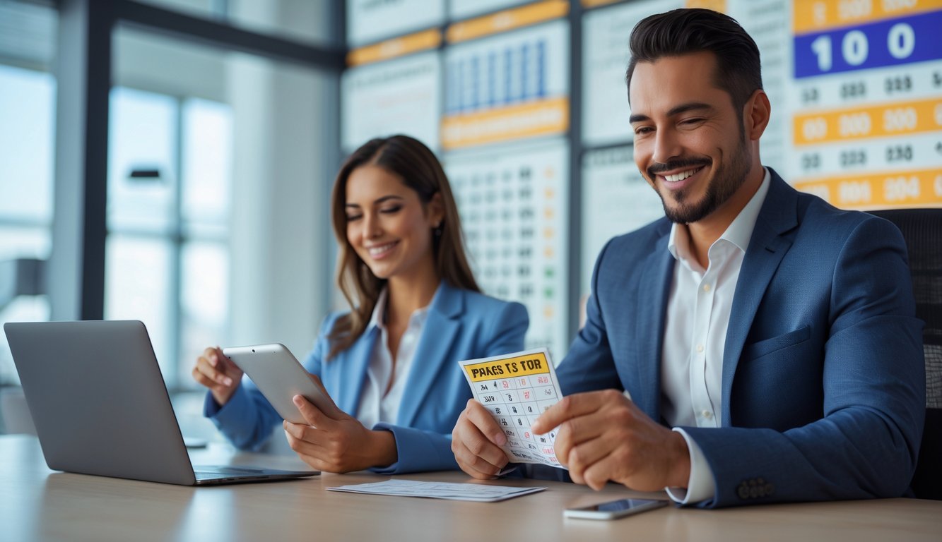 Seorang agen togel yang percaya diri sedang bekerja di kantor modern dengan perangkat digital, menunjukkan suasana profesional dan sukses.