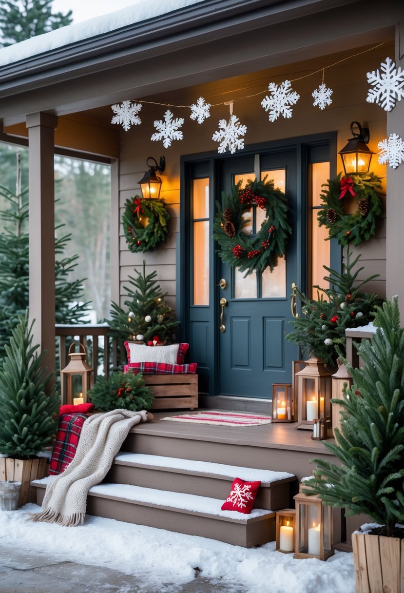 17 Charming Winter Front Porch Decor Ideas to Boost Curb Appeal | Footted