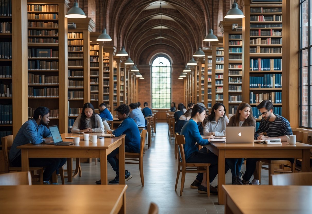 45 Fully Funded Scholarships at Harvard University 2026 45 Students studying, spacious Harvard