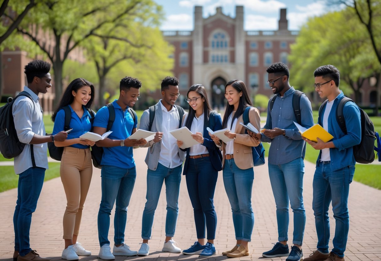 35 Fully Funded Scholarships | University of Michigan Ann Arbor 2026 32 A diverse group of international graduate students studying and collaborating outdoors on the University of Michigan at Ann Arbor campus.
