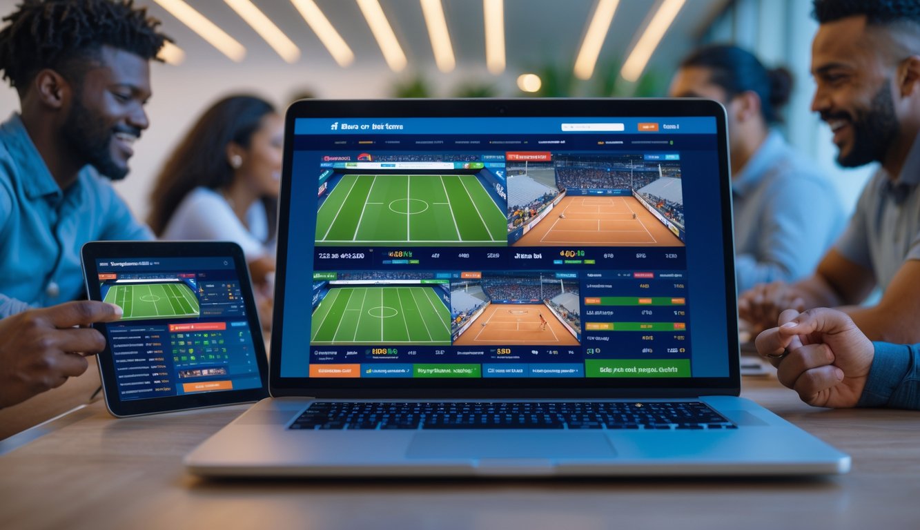Orang-orang menggunakan perangkat digital untuk menonton dan bertaruh pada berbagai acara olahraga secara online.