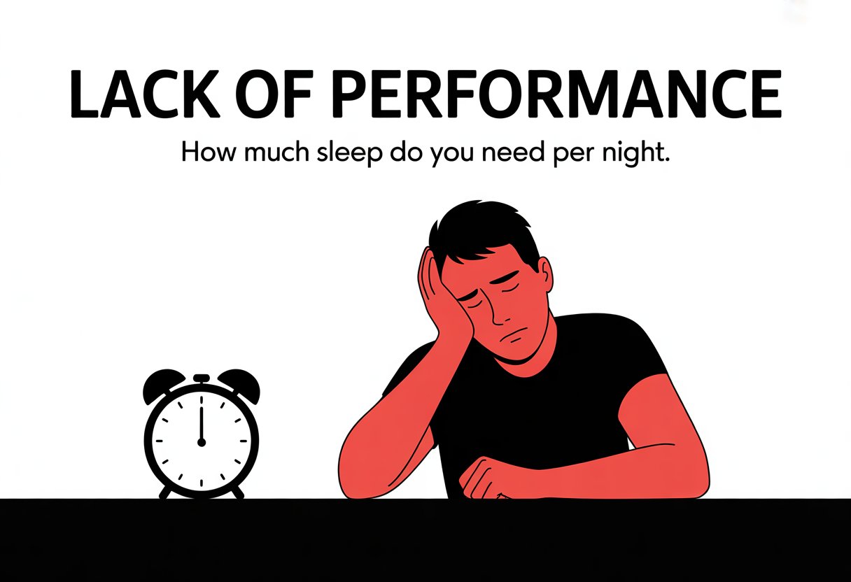 A person sitting tiredly at a desk with their head resting on one hand and an alarm clock showing early morning hours.