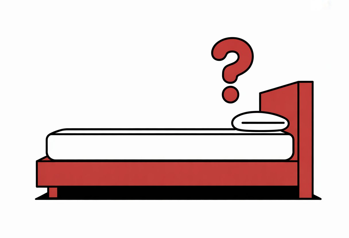 A simple bedroom scene showing a modern mattress resting directly on a low platform bed frame without a box spring.