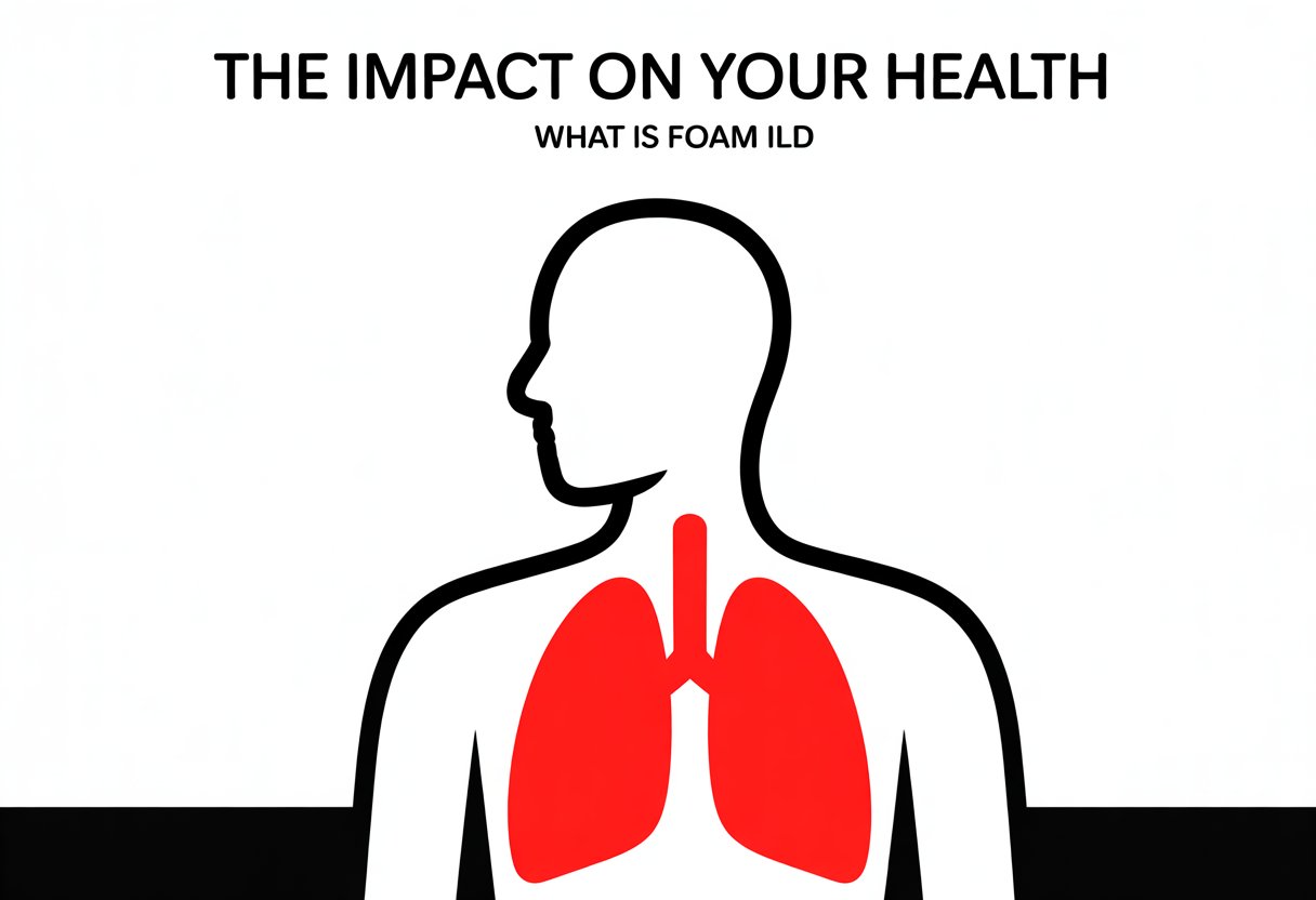 A simple side view of a person with red lungs highlighted, illustrating the impact on health.