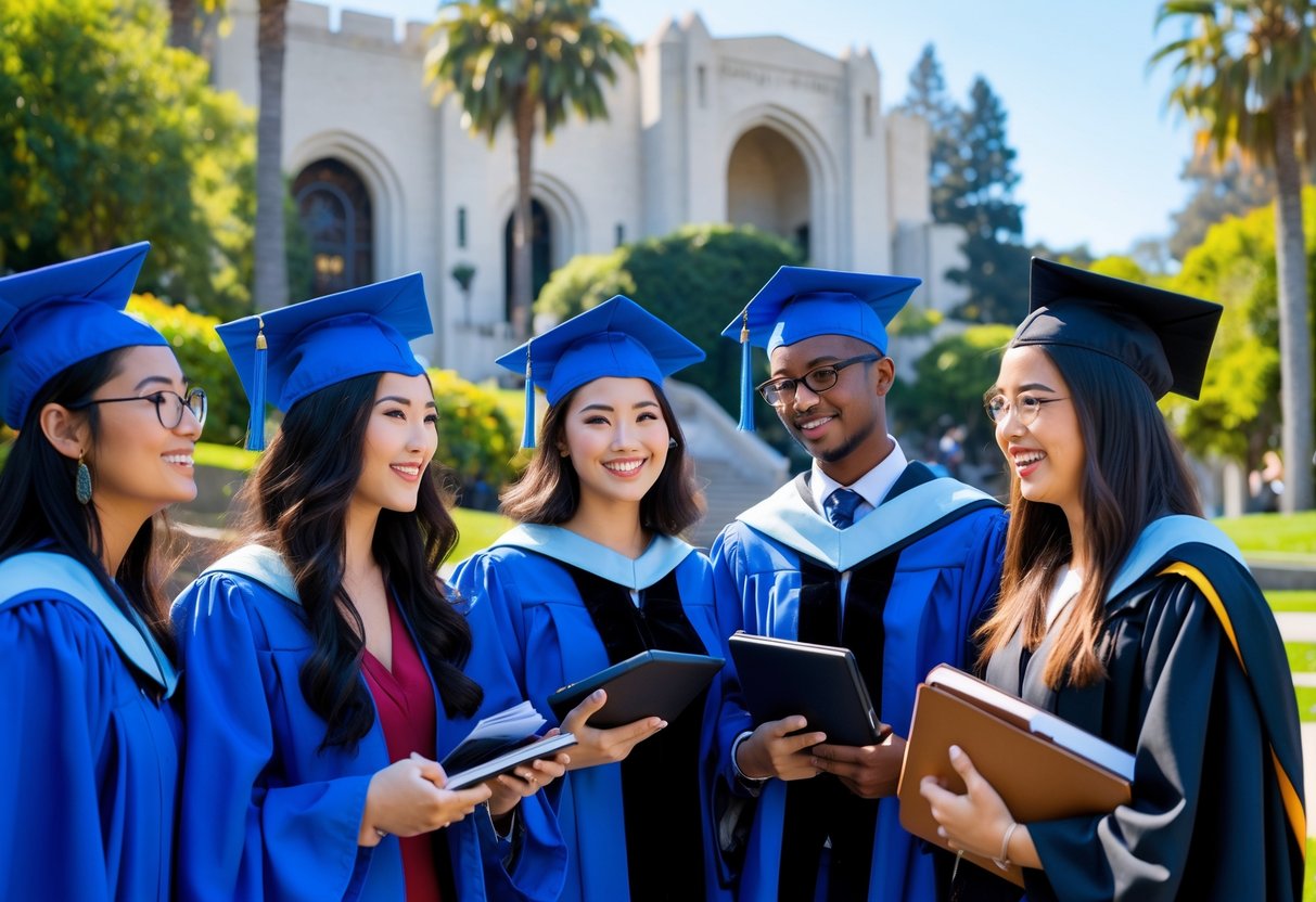 A diverse, holding books, standing and