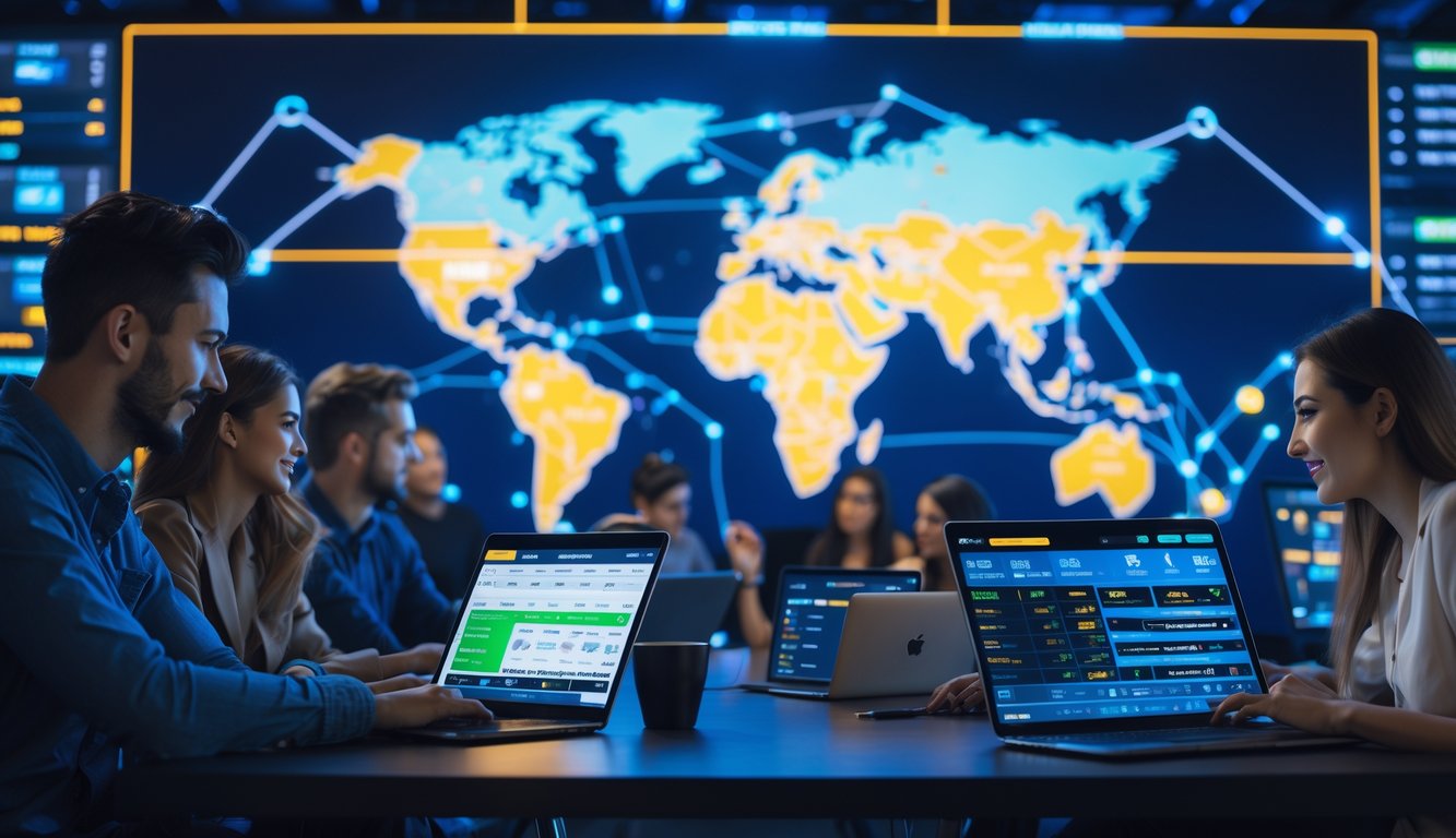 Beberapa orang menggunakan perangkat digital untuk mengakses acara olahraga global secara online.