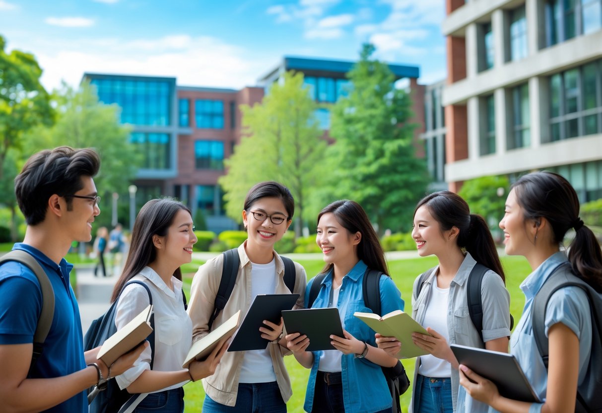 A diverse, talking and