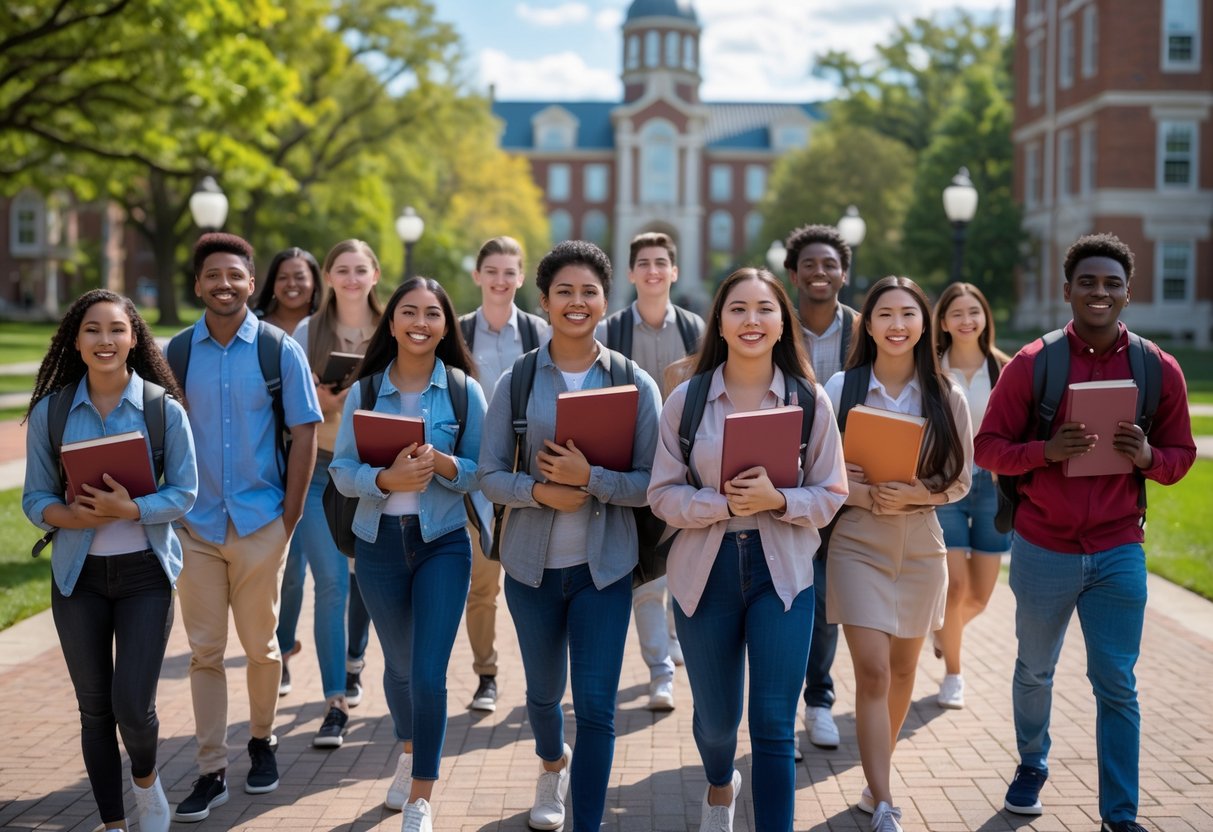 A diverse, smiling and