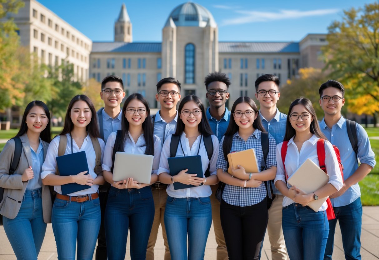 A diverse, smiling and