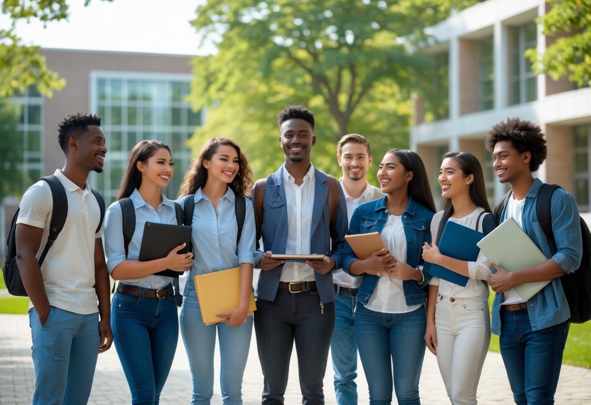 A group, smiling and
