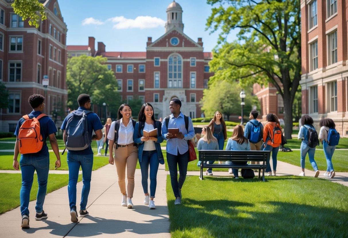 A group, talking and