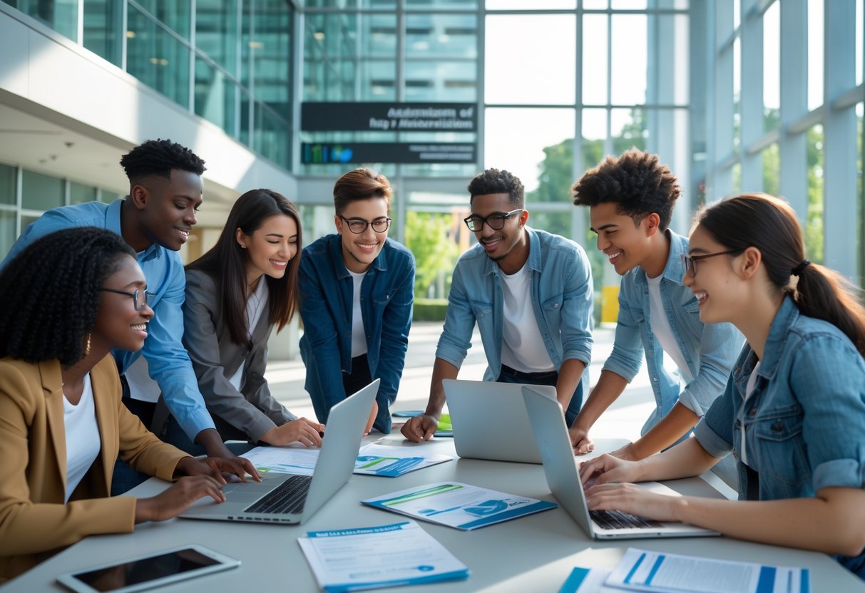 A diverse, modern campus