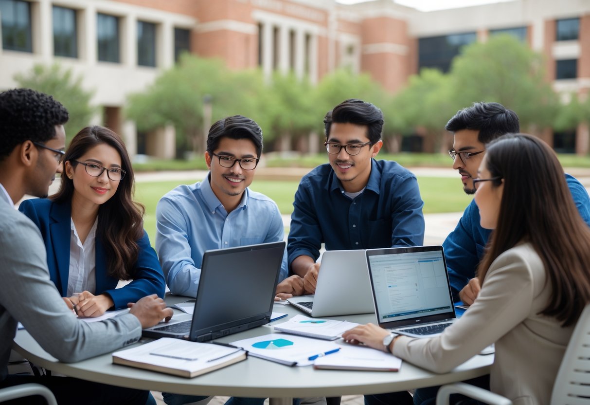 45 Fully Funded Scholarships | Texas A&M University 2026 36 A group of graduate students working together at a table on a university campus.